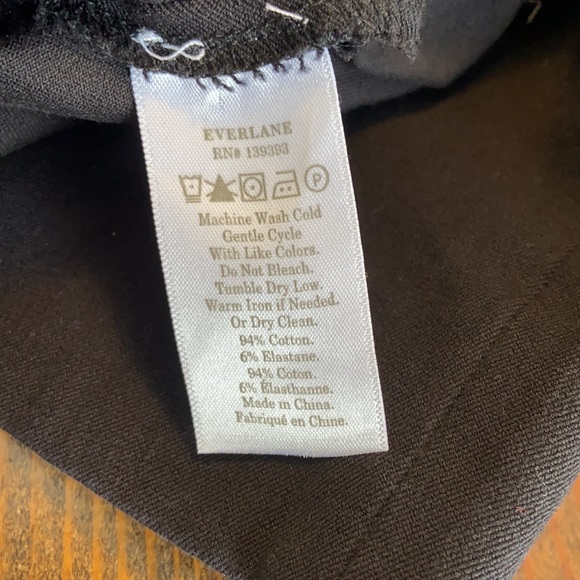 Everlane Black Side Zip High Waist Stretchy Pants - Picture 7 of 7